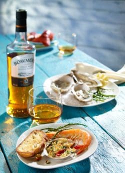 whiskyseafood_bowmore1-250x346 Sommerliche Symphonie: Meeresfrüchte und Whisky