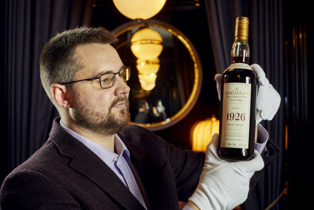 Whisky Auctioneer Founder Iain Mcclune with The Macallan 1926 Fine and Rare 60 Year