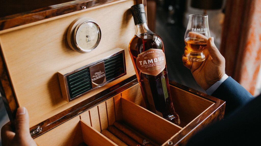 Tamdhu celebrates the launch of its new Cigar Malt with a unique humidor inspired by its sherry seasoned casks