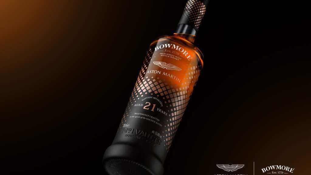 Bowmore 21 Jahre Masters Selection Aston Martin Logos
