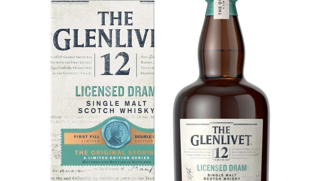 The Glenlivet Licensed Dram Flasche und Karton