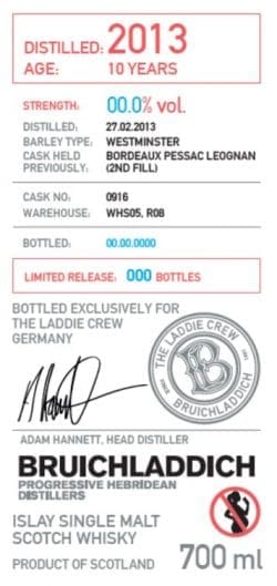 bruichladdich-laddie-crew-2013-bordeaux-pessac-leognan-250x529 Neues Bruichladdich Laddie Crew Cask mit Weinfassreifung zur Roadshow mit Adam Hannett