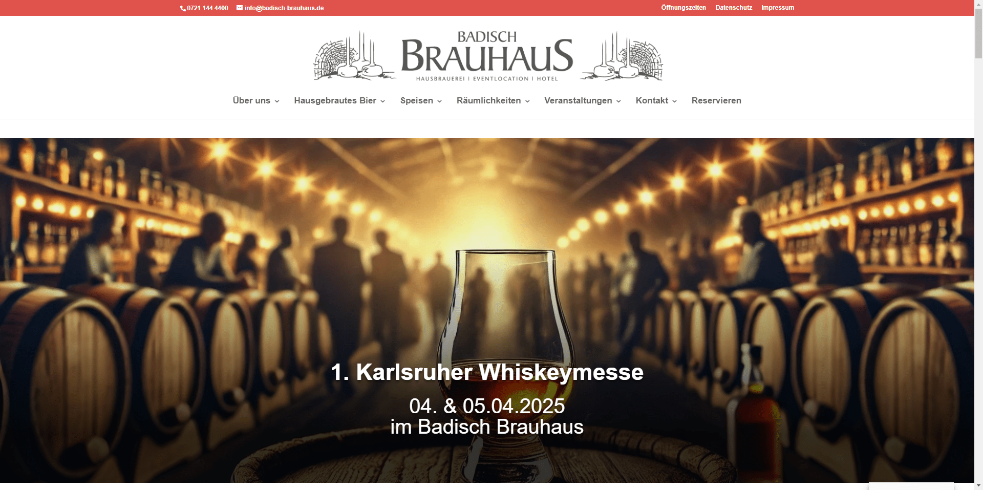  1. Karlsruher Whiskeymesse am 04. & 05. April 2025 im Badisch Brauhaus