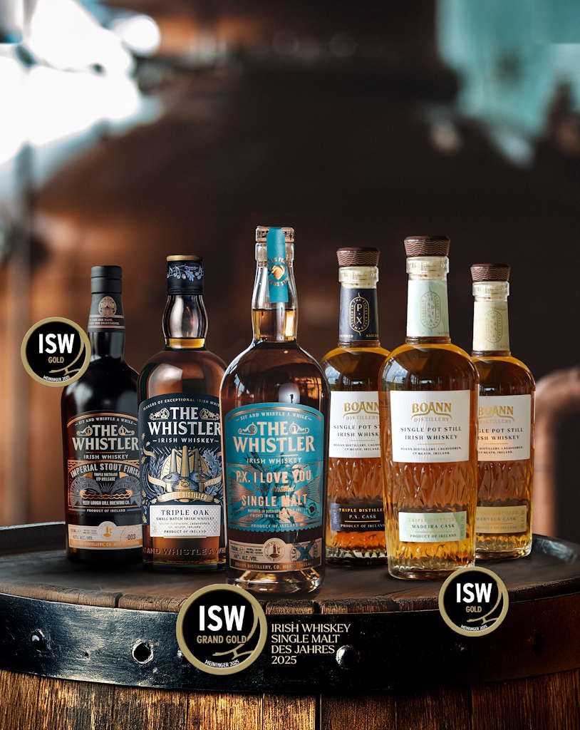 6x Gold und Single Malt des Jahres beim ISW 2025 für Boann Distillery