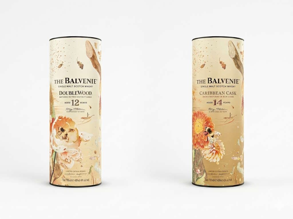 the-balvenie-12-double-wood-und-14-caribbean-cask The Balvenie präsentiert: A Gift Shaped by the Seasons – Eine limitierte Kollektion mit Victo Ngai