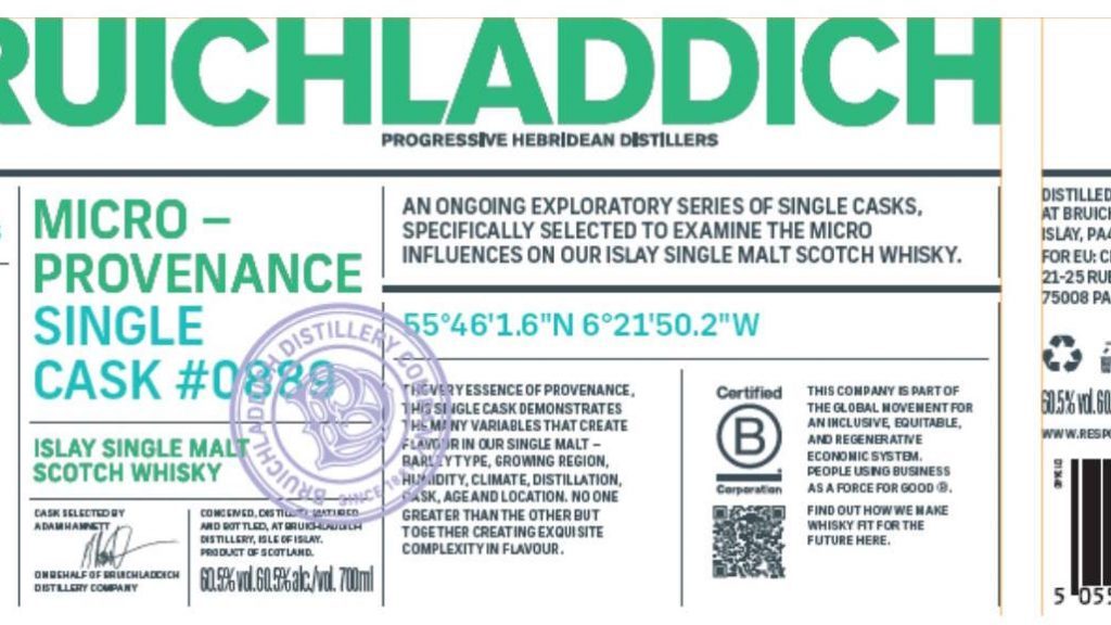 Bruichladdich Micro-Provenance Single Cask #0889